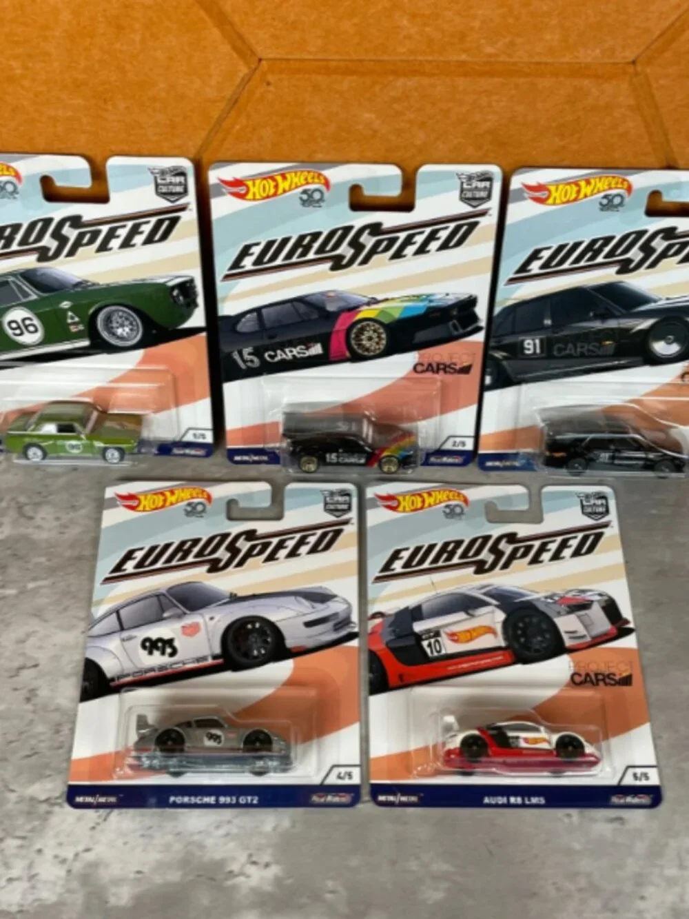 Hot Wheels Car Culture Eurospeed Set 1-5 Alfa BMW Mercedes Porsche Audi 2017